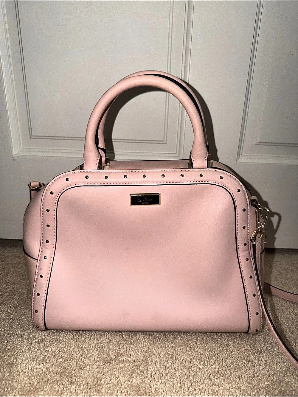 Kate Spade Cameron Street Studded Byrdie Satchel Pink